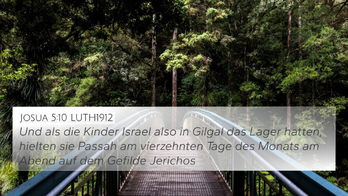 Josua 5:10 LUTH1912 Bible Verse Image