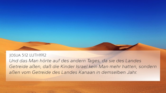 Josua 5:12 LUTH1912 Bible Verse Image