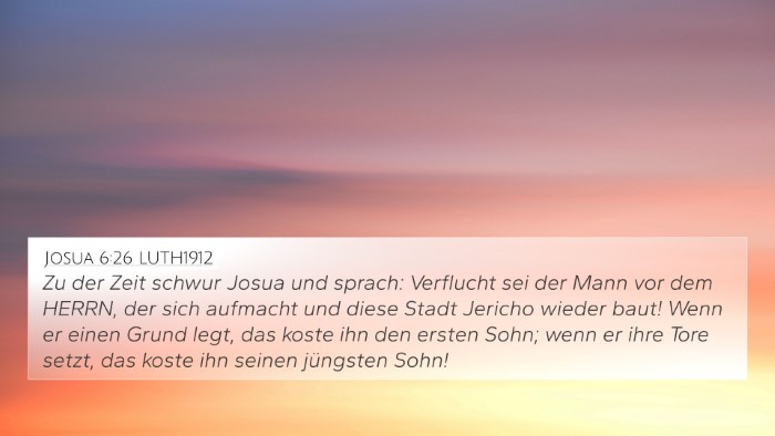 Josua 6:26 LUTH1912 Bible Verse Image