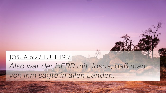 Josua 6:27 LUTH1912 Bible Verse Image