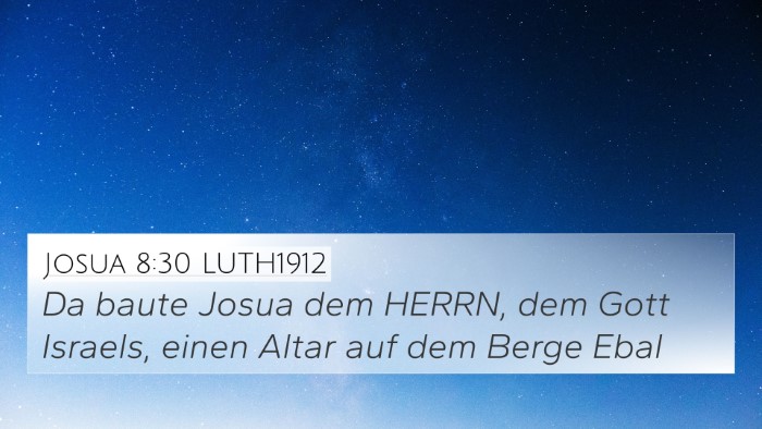 Josua 8:30 LUTH1912 Bible Verse Image