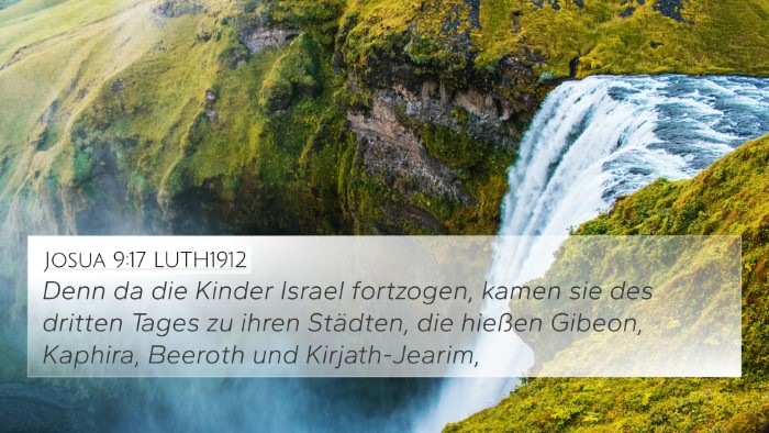 Josua 9:17 LUTH1912 Bible Verse Image