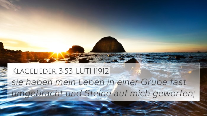 Klagelieder 3:53 LUTH1912 Bible Verse Image