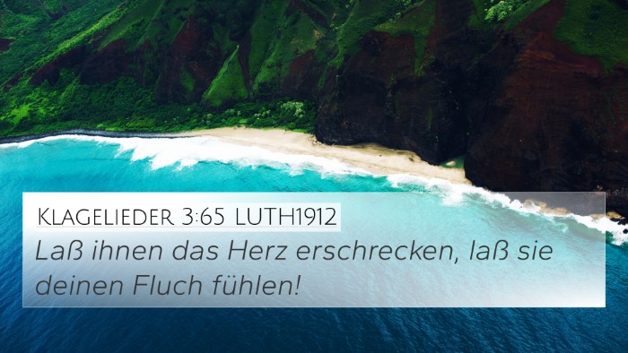 Klagelieder 3:65 LUTH1912 Bible Verse Image