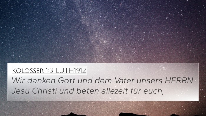 Kolosser 1:3 LUTH1912 Bible Verse Image