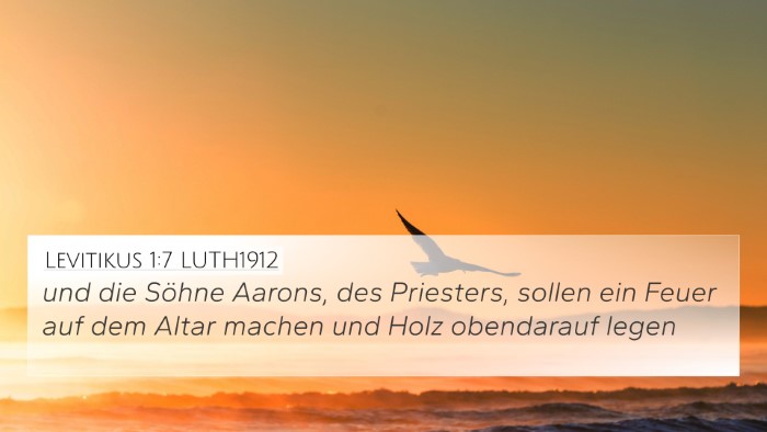 Levitikus 1:7 LUTH1912 Bible Verse Image