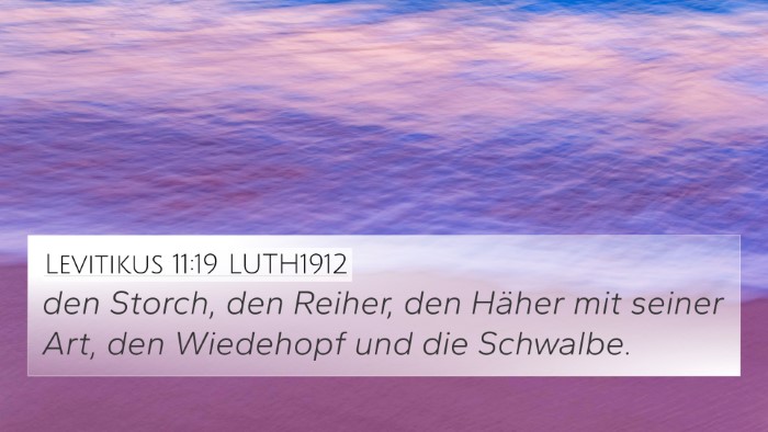 Levitikus 11:19 LUTH1912 Bible Verse Image