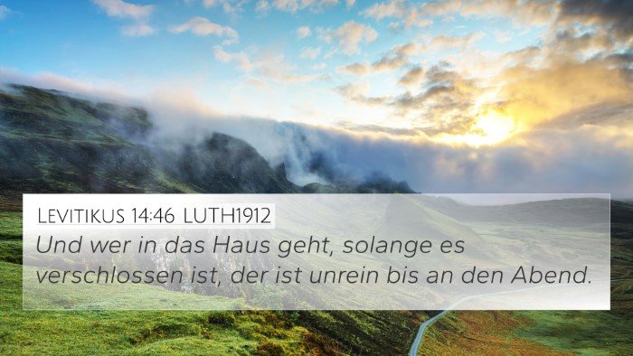 Levitikus 14:46 LUTH1912 4K Wallpaper - Und wer in das Haus geht, solange es verschlossen - 4K Wallpaper Bible Verse