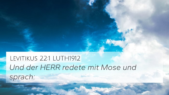 Levitikus 22:1 LUTH1912 4K Wallpaper - Und der HERR redete mit Mose und - 4K Wallpaper Bible Verse