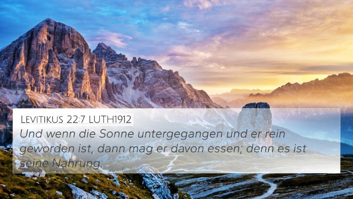 Levitikus 22:7 LUTH1912 4K Wallpaper - Und wenn die Sonne untergegangen und er rein - 4K Wallpaper Bible Verse