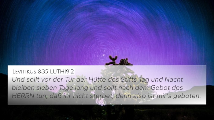 Levitikus 8:35 LUTH1912 Bible Verse Image