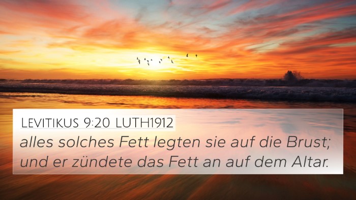 Levitikus 9:20 LUTH1912 4K Wallpaper - alles solches Fett legten sie auf die Brust; und - 4K Wallpaper Bible Verse