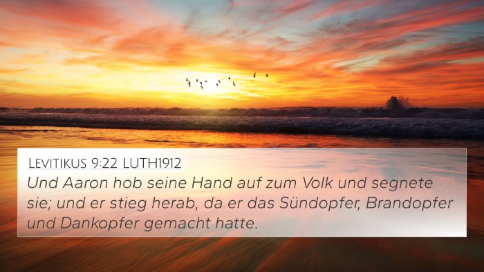 Levitikus 9:22 LUTH1912 4K Wallpaper - Und Aaron hob seine Hand auf zum Volk und segnete - 4K Wallpaper Bible Verse