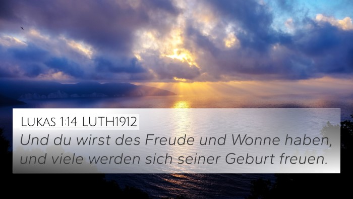 Lukas 1:14 LUTH1912 Bible Verse Image