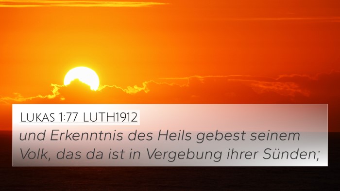 Lukas 1:77 LUTH1912 4K Wallpaper - und Erkenntnis des Heils gebest seinem Volk, das - 4K Wallpaper Bible Verse
