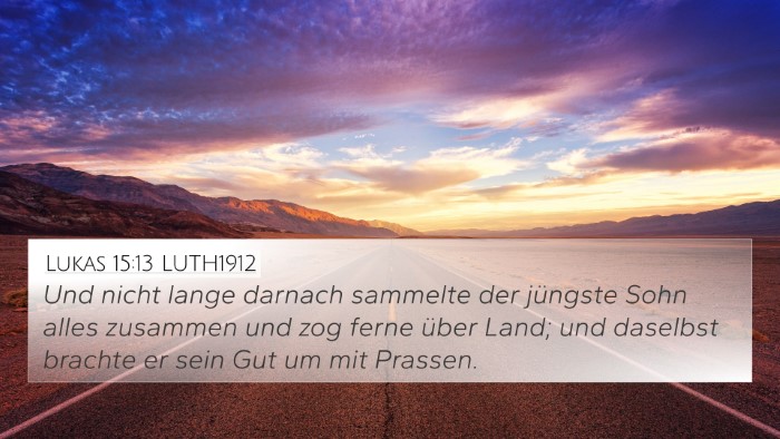 Lukas 15:13 LUTH1912 Bible Verse Image