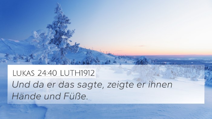 Lukas 24:40 LUTH1912 4K Wallpaper - Und da er das sagte, zeigte er ihnen Hände und - 4K Wallpaper Bible Verse