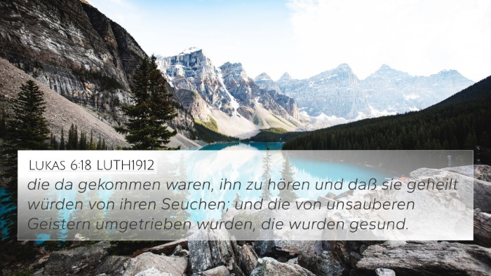 Lukas 6:18 LUTH1912 4K Wallpaper - die da gekommen waren, ihn zu hören und daß sie - 4K Wallpaper Bible Verse