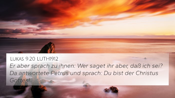 Lukas 9:20 LUTH1912 Bible Verse Image
