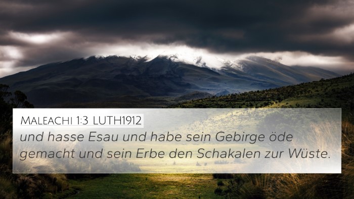 Maleachi 1:3 LUTH1912 Bible Verse Image