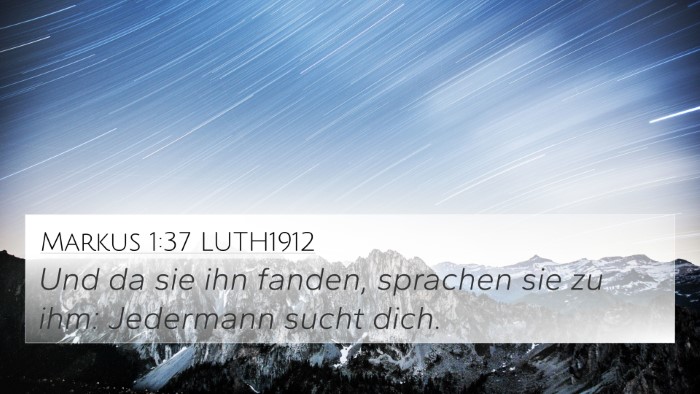 Markus 1:37 LUTH1912 Bible Verse Image