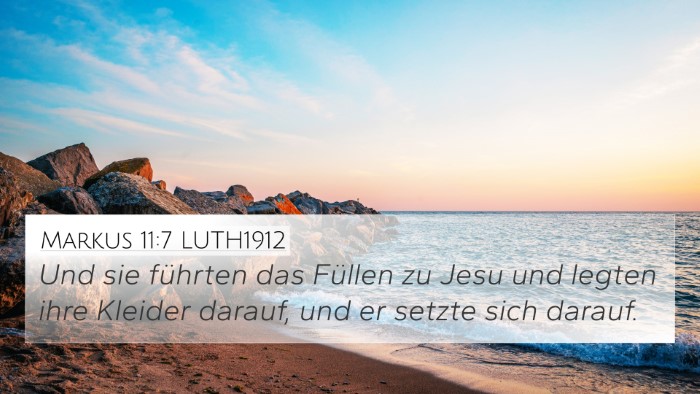 Markus 11:7 LUTH1912 Bible Verse Image