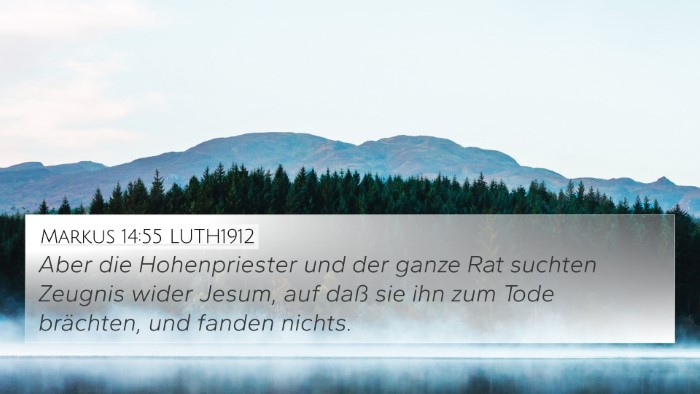 Markus 14:55 LUTH1912 Bible Verse Image