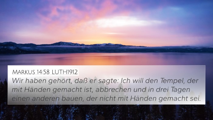 Markus 14:58 LUTH1912 Bible Verse Image