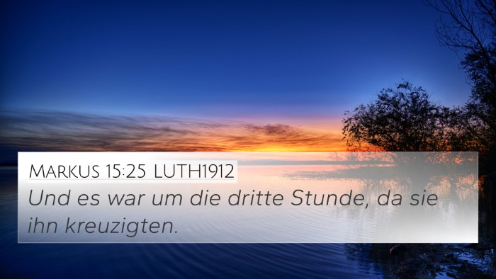 Markus 15:25 LUTH1912 4K Wallpaper - Und es war um die dritte Stunde, da sie ihn - 4K Wallpaper Bible Verse