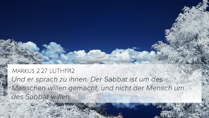 Markus 2:27 LUTH1912 Bible Verse Image