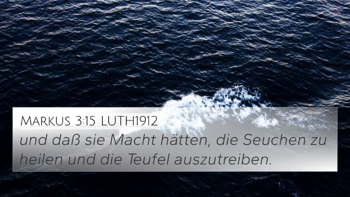 Markus 3:15 LUTH1912 4K Wallpaper - und daß sie Macht hätten, die Seuchen zu heilen - 4K Wallpaper Bible Verse