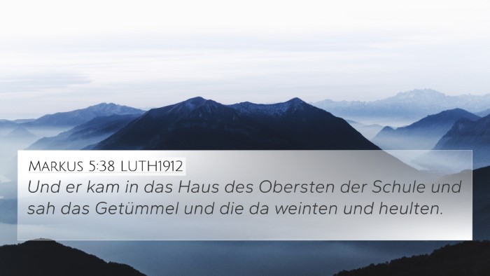 Markus 5:38 LUTH1912 Bible Verse Image