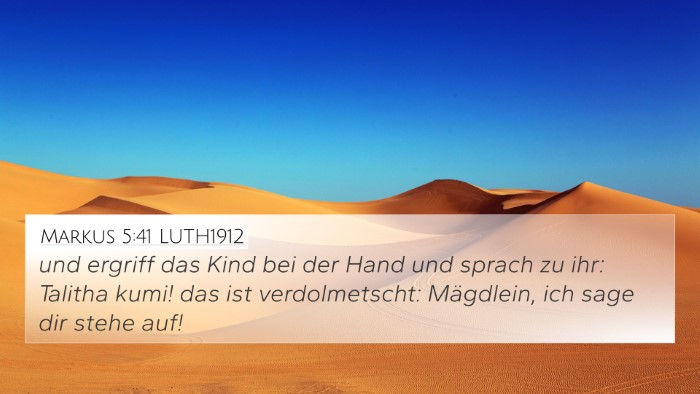 Markus 5:41 LUTH1912 Bible Verse Image