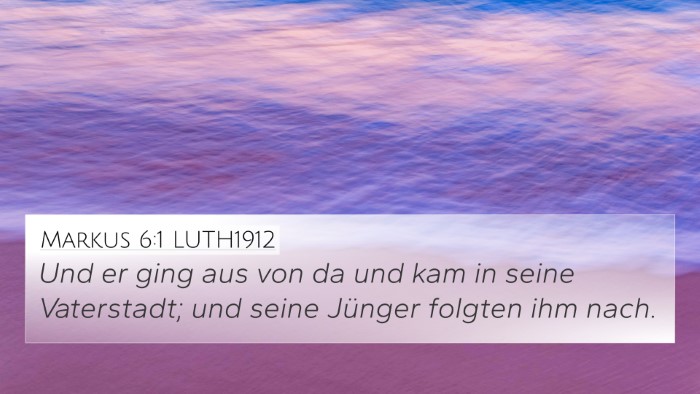 Markus 6:1 LUTH1912 Bible Verse Image