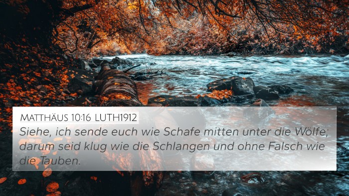 Matthäus 10:16 LUTH1912 Bible Verse Image