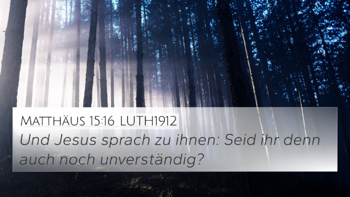 Matthäus 15:16 LUTH1912 Bible Verse Image