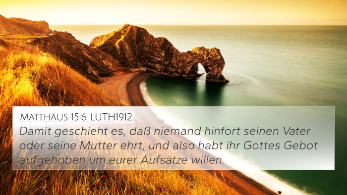 Matthäus 15:6 LUTH1912 Bible Verse Image