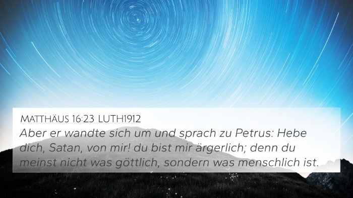 Matthäus 16:23 LUTH1912 Bible Verse Image