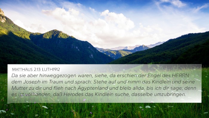 Matthäus 2:13 LUTH1912 Bible Verse Image