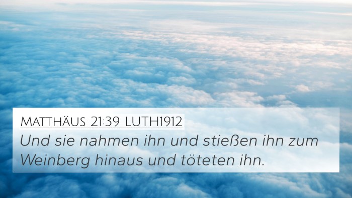 Matthäus 21:39 LUTH1912 Bible Verse Image