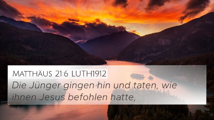 Matthäus 21:6 LUTH1912 4K Wallpaper - Die Jünger gingen hin und taten, wie ihnen Jesus - 4K Wallpaper Bible Verse
