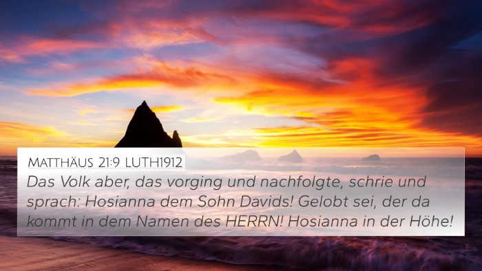 Matthäus 21:9 LUTH1912 Bible Verse Image