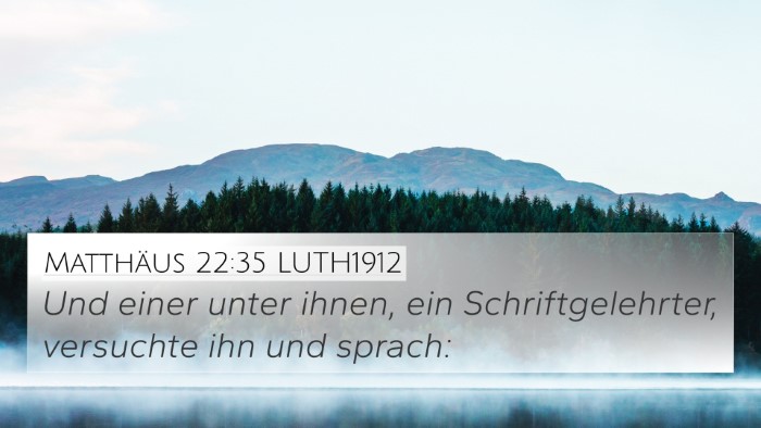 Matthäus 22:35 LUTH1912 Bible Verse Image