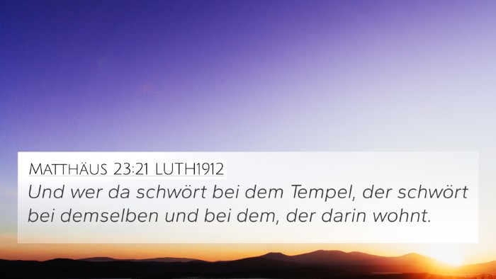 Matthäus 23:21 LUTH1912 4K Wallpaper - Und wer da schwört bei dem Tempel, der schwört - 4K Wallpaper Bible Verse