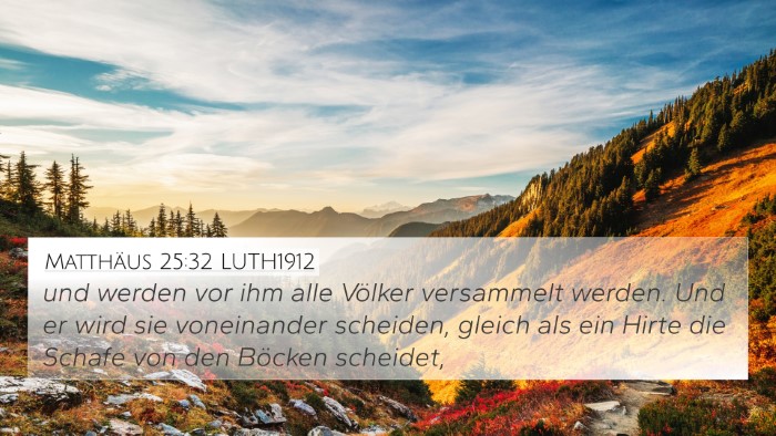 Matthäus 25:32 LUTH1912 Bible Verse Image