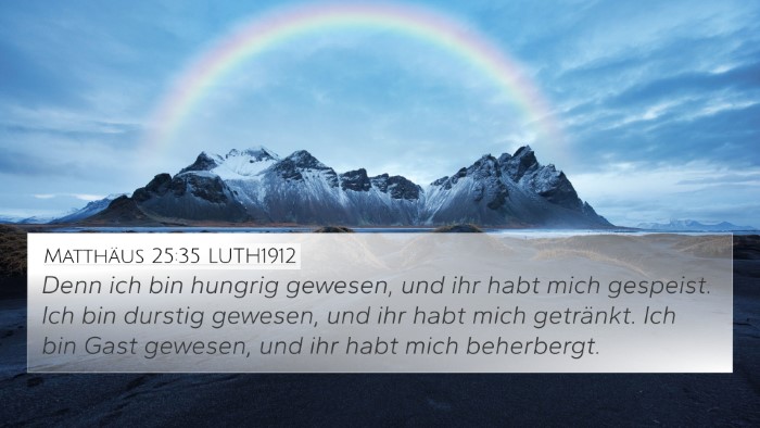 Matthäus 25:35 LUTH1912 Bible Verse Image