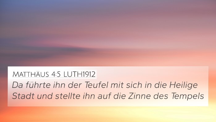 Matthäus 4:5 LUTH1912 Bible Verse Image