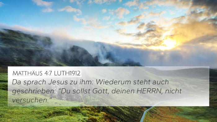 Matthäus 4:7 LUTH1912 Bible Verse Image