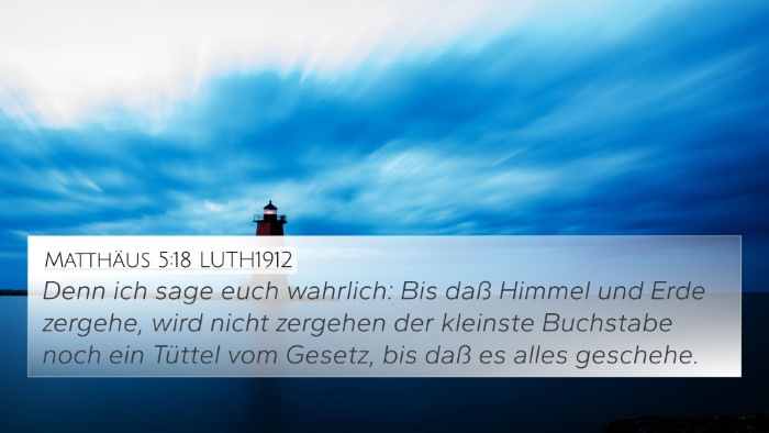 Matthäus 5:18 LUTH1912 Bible Verse Image