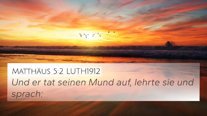 Matthäus 5:2 LUTH1912 Bible Verse Image